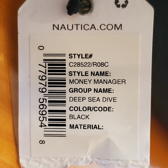 Nautica NWT Women’s RFID Trifold Wallet Black + White + Tan - Picture 10 of 10